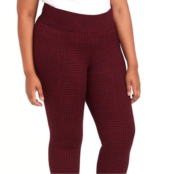 Torrid Red Black Houndstooth Pants NWOT SZ PLUS 4 - Picture 6 of 7